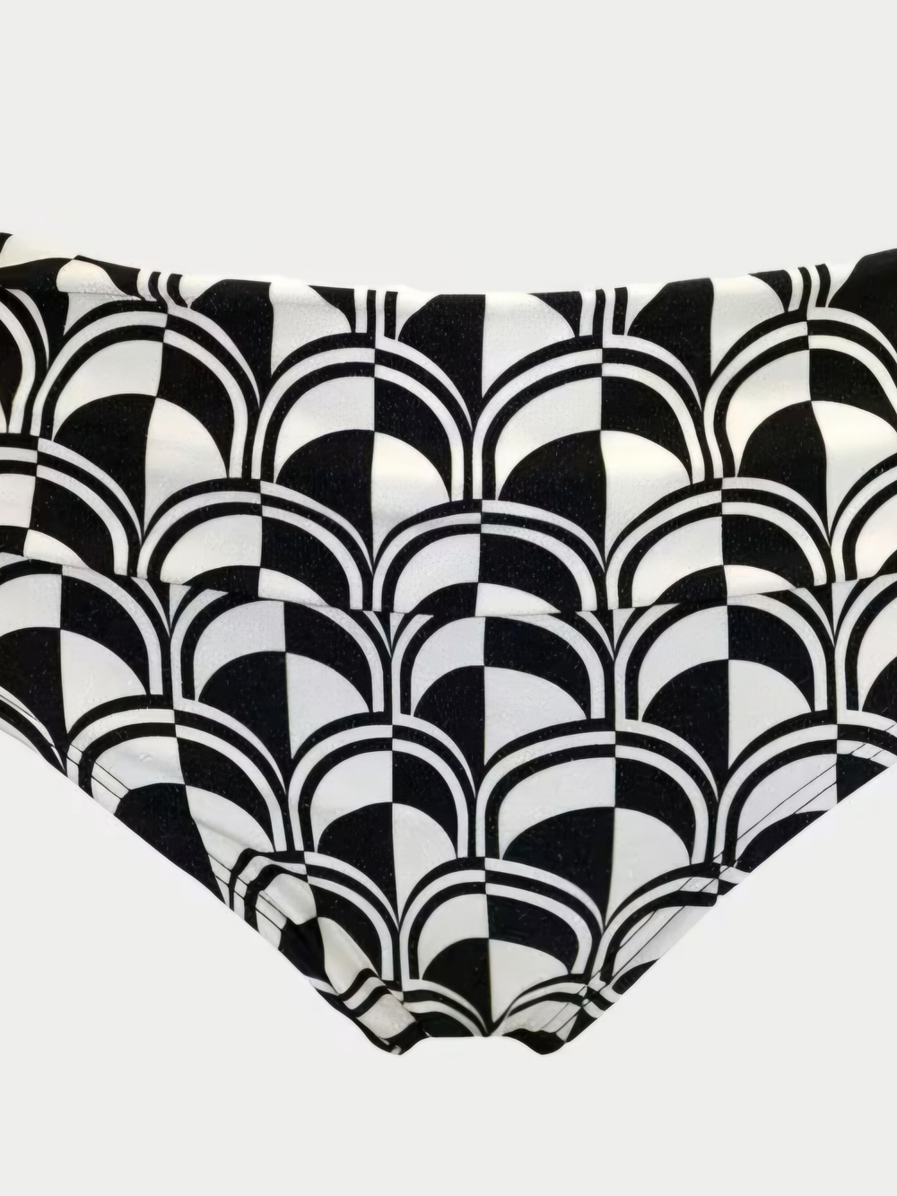 Black & White Geometric Swim Bottoms